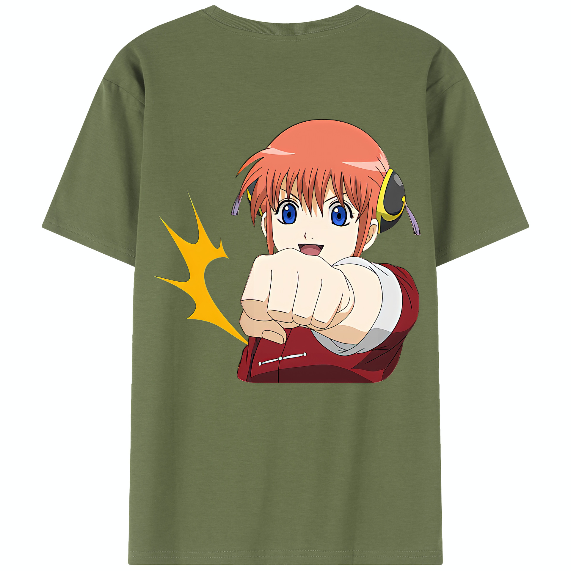 （画像用） ぎんたま 坂田銀時（さかたぎんとき） 神楽 志村新八（しむら しんぱち） GINTAMA Sakata Gintoki Kagura Shimura Shinpachi 綿100％半袖Tシャツ（背面プリント）